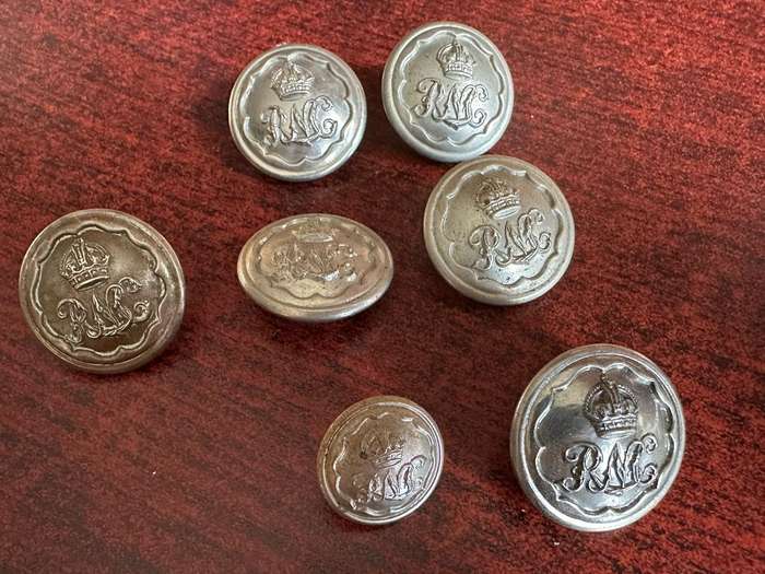 ROYAL NATAL CARBINEERS WHITE METAL TUNIC BUTTONS