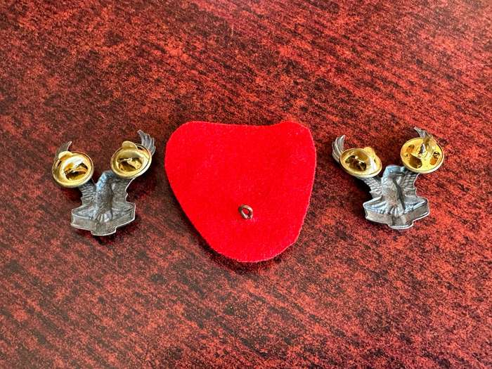 SWA AIR FORCE CAP AND COLLARS-PINS COMPETE-ONE LUG ON CAP MISSING