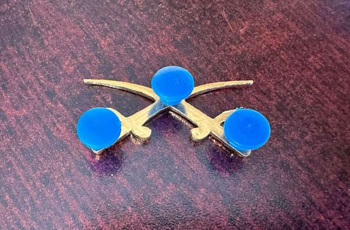 ASSISTANT PT INSTRUCTOR GILT METAL PROFICIENCY BADGE-3RD PATTERN- 3 PINS