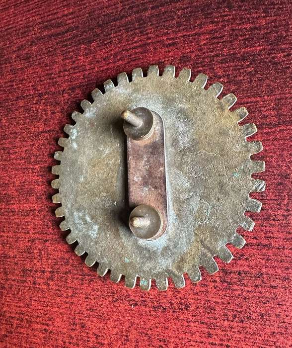 ORIGINAL COPPER WW2 ITALIAN ARMOURED CAR/VEHICLE PLAQUE-DIAMETER 125 MM