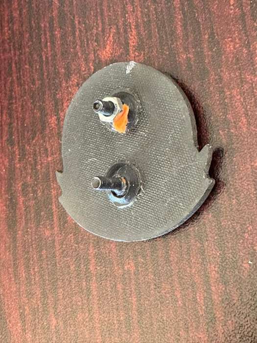 9 SA infantry beret badge. Worn late 1980's-1990's. 2 x Screw lugs