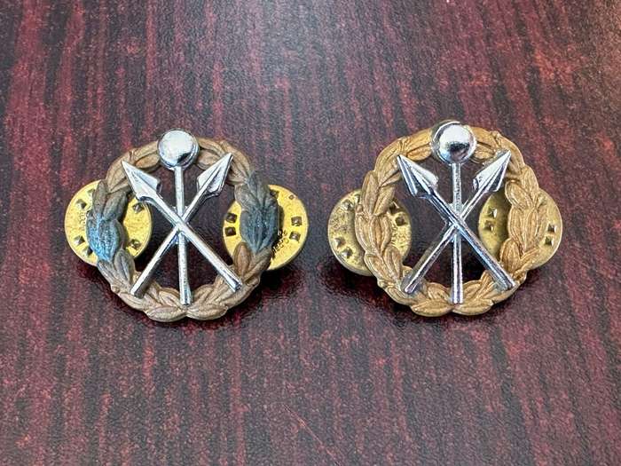 SA support services collar badge pair. Worn 1976-1983. Pins intact