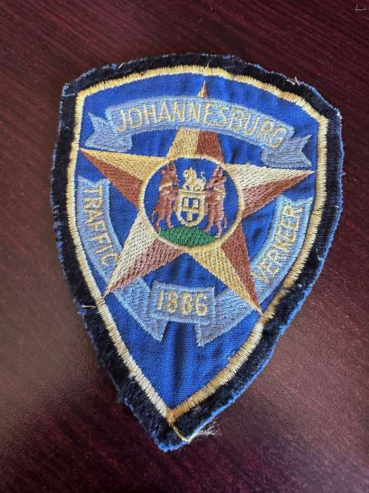 Johannesburg traffic warden patches and ranks. Sold together.