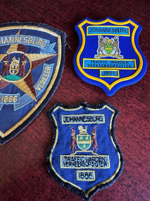 Johannesburg traffic badges.