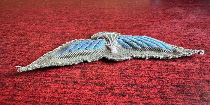 Rhodesian paratrooper wing for field uniform. Worn 1960's-1980. Padded. Authentic used item.