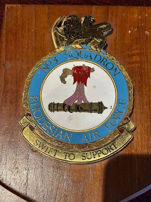 No 3 Squadron Rhodesian Air force plaque.