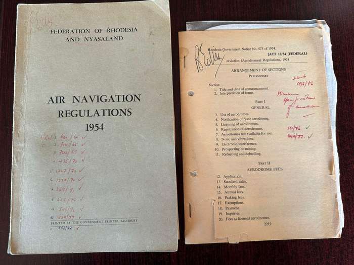 Federation of Rhodesia and Nyasaland air navigation regulations 1954. 103 Pages. Used but good and c