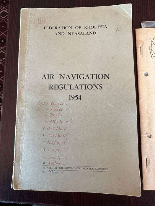 Federation of Rhodesia and Nyasaland air navigation regulations 1954. 103 Pages. Used but good and c