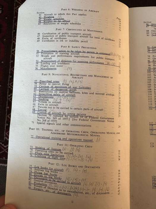 Federation of Rhodesia and Nyasaland air navigation regulations 1954. 103 Pages. Used but good and c