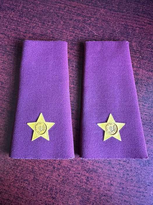 SA medical corps rank pair for 2nd Lieutenant 1980's-2002.