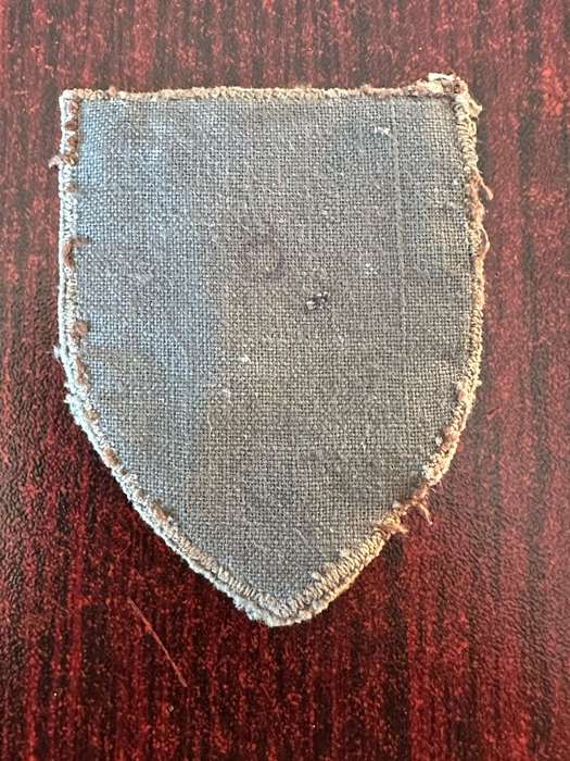 Original WW2 British Army cloth badge. Known as the HQ British Troops in the Low countries. Cloth fo
