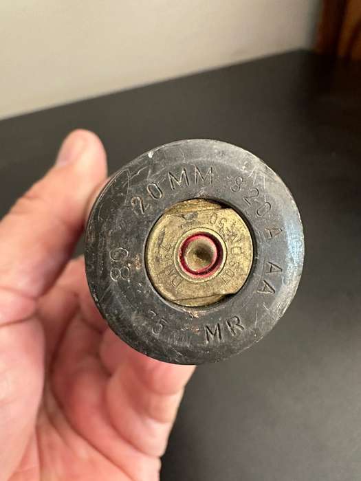 20 mm Round. Deactivated. Height 21,5cm.
