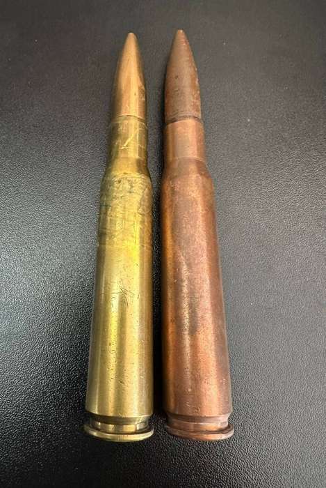 12,7 mm. Round x 2. Deactivated. Height 14cm