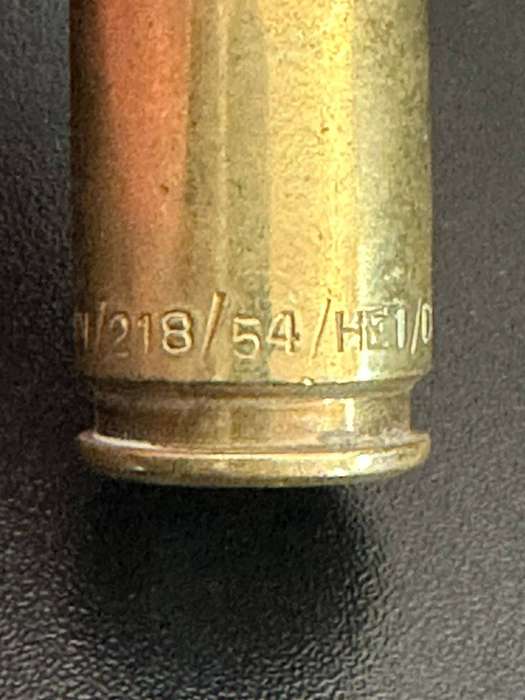 20mm. Round. Deactivated. Height 18 cm.