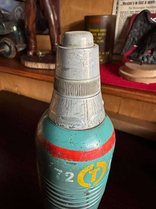 60mm Practice mortar. Deactivated. Height 32 cm.