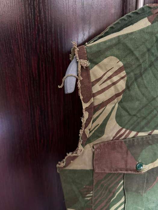 Rhodesian camo, sleeveless shirt 36cm/14 inch. Labelled. Needs some stitching on the back.