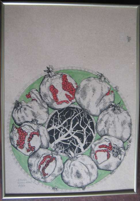 Original Helen Vale Xenos Artwork - 5 Flies