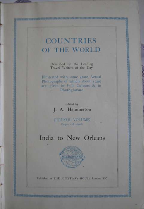 Countries of the World - 4 Volumes  Fully Illustrated