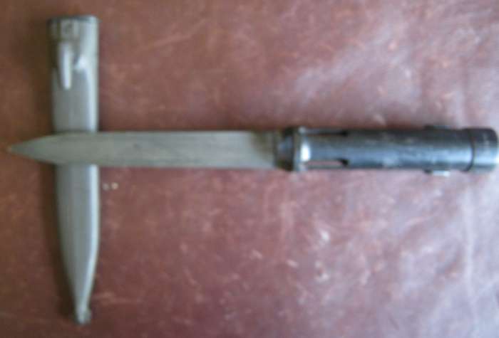 FN | FAL Bayonet with Plastic Scabbard & Leather Frog