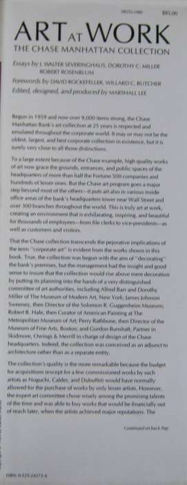 Art at Work The Chase Manhattan Collection
