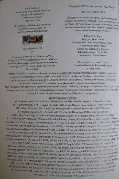 Field Guide to Trees of Southern Africa Braam Van Wyk & Piet Van Wyk
