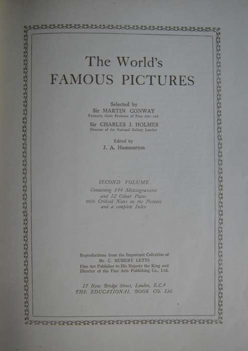 The Worlds Famous Pictures Old and Modern Masters. Volumes 1 & 2  Fully Illustrated
