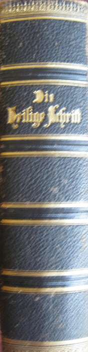 Antique 1911 German Bible. Old & New Testament together with documentation from the Junker Family