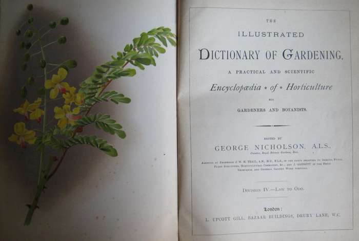 The Illustrated Dictionary of Gardening An Encyclopaedia of Horticulture: 10 Volumes