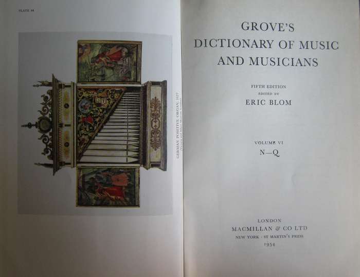 Groves Dictionary of Music Musicians Fifth Edition . Volumes 1  9  and a Supplementary Volume