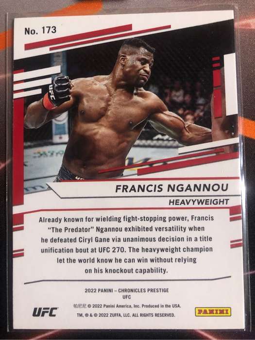 Francis Ngannou BUNDLE of 2 UFC trading cards
