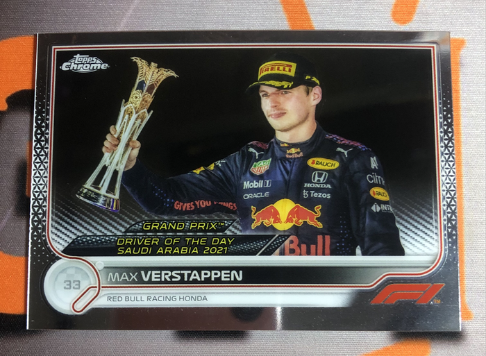 Max Verstappen RARE Formula One 2022 Topps Chrome F1 trading card 