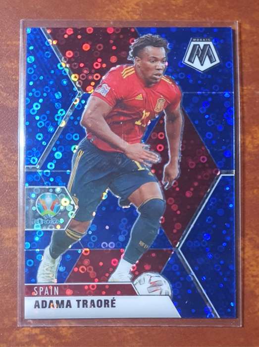 Adama Traore Numbered /99 Blue circle Mosaic 2021  SOCCER TRADING CARD