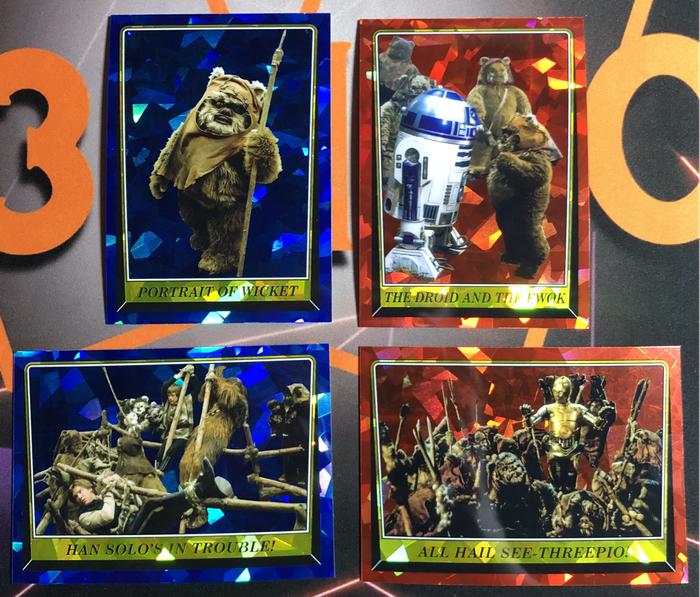 Star Wars BUNDLE of 4 Topps SAPHIRE Star Wars trading cards