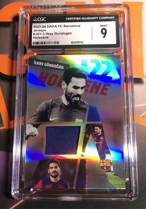ilkay Gundogan NUMBERED out of 65 match worn patch CGC 9 DAKA socccer trading card