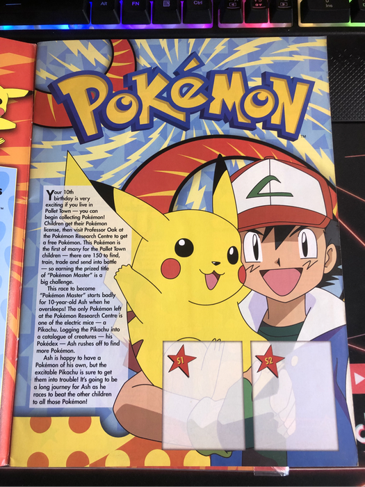 VINTAGE Pokemon Topps Merlin 1999 Series 1 SUPER rare EMPTY  Sticker album (EXCELLENT Condition)