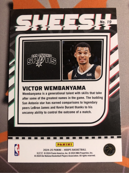 Victor Webanyama SHEESH NBA Hoops 2024 Basketball trading card