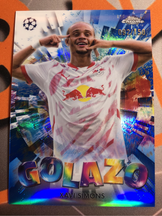 Xavi Simmons GOLAZO Numbered out of 150 NEW Topps 2025 Soccer trading card