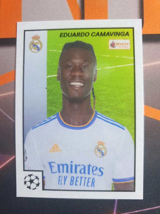 Eduardo Camavinga Topps Merlin soccer trading card