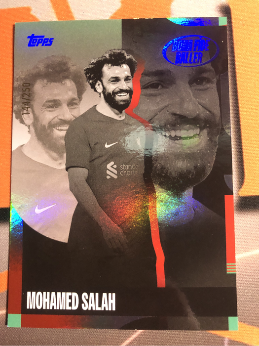 Mohamed Salah NUMBERED out of 250 Topps 2024 soccer trading card