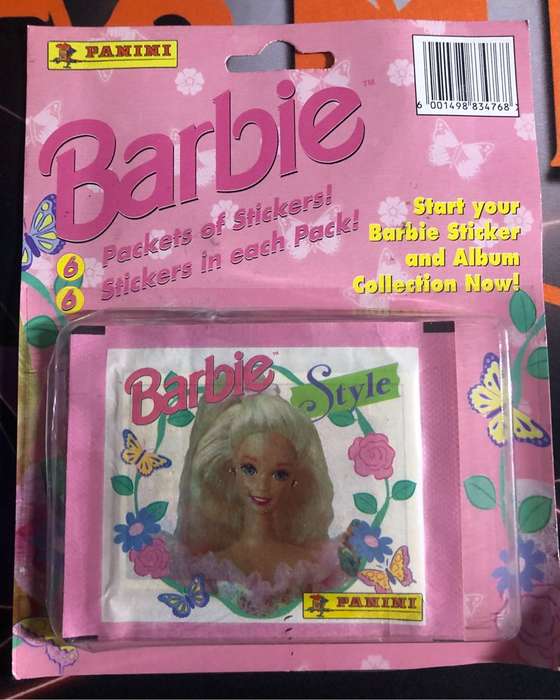 1995 BARBIE de Mattel Very RARE UNOPENED box of 6 Panini UNOPENED stickers packs
