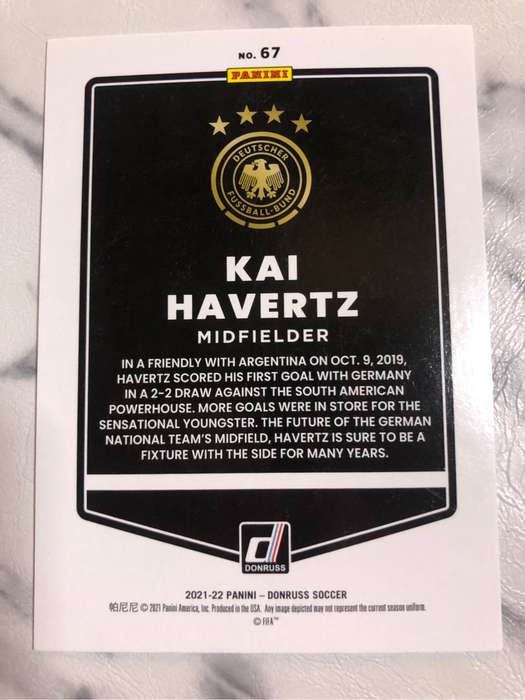Kai Havertz Donruss 2021 Road to Qatar Soccer trading card