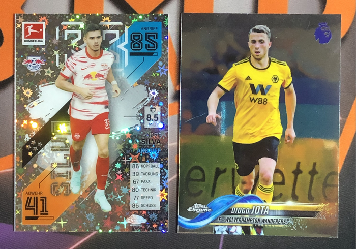 Diogo Jota & BROTHER 2 Soccer trading card bundle (RIP)