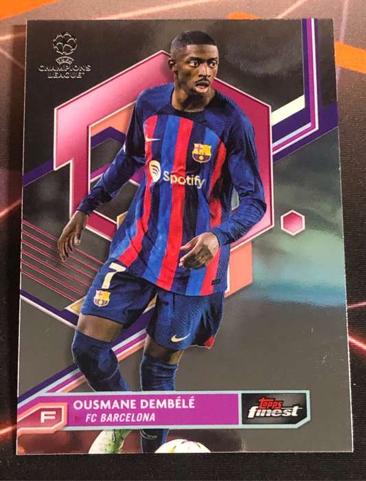 Ousmane Dembele Topps Finest 2023 Soccer trading card
