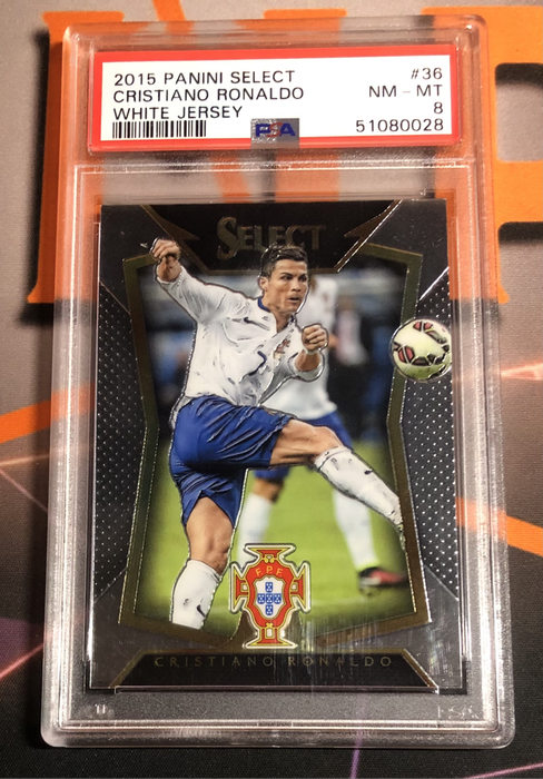 Cristiano Ronaldo SELECT 2015 PSA 8 Rare graded Soccer trading card