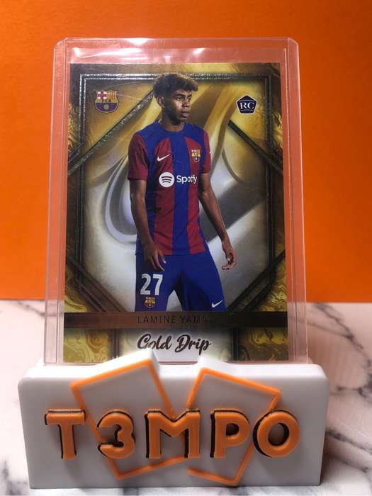 Lamine Yamal Rookie GOLD Drip Topps 2024 soccer trading card 