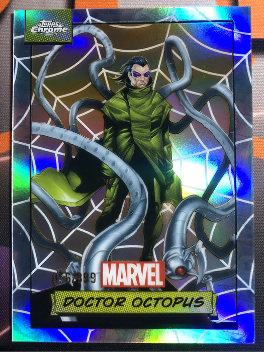Dr Octopus Numbered out of 399 Spiderweb Refracror Topps Chrome 2024 Marvel trading card