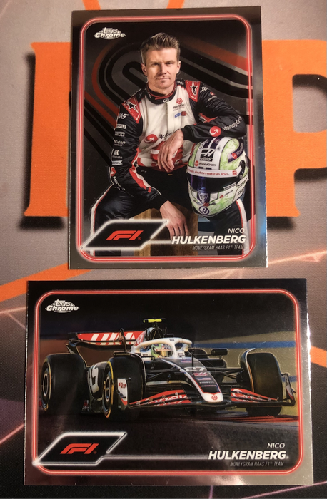 Nico Hulkenberg RARE Bundle of 2 Topps chrome Formula One 2024 F1 trading cards