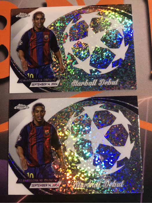 Ronaldinho Barcelona STARBALL Debut Topps soccer trading card