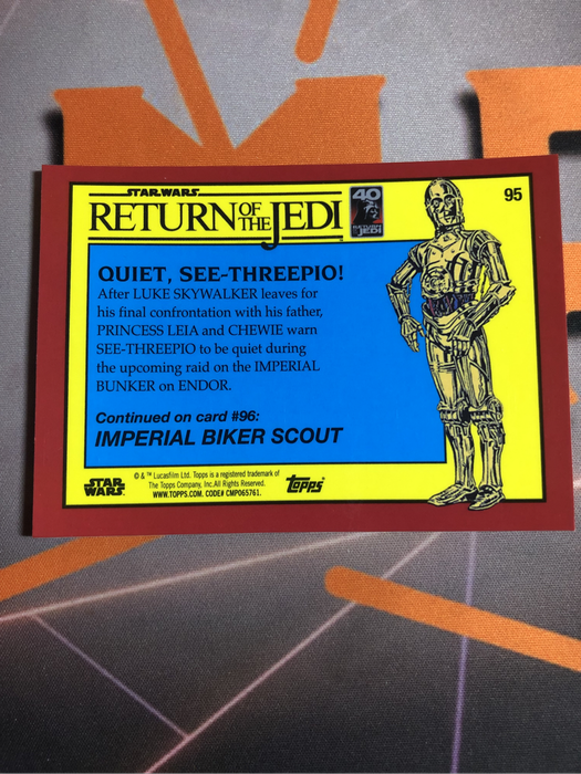 Star Wars RED SAPHIRE Topps Star Wars trading card