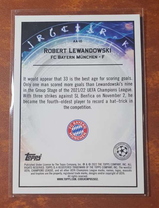 Robert Lewandowski TOPPS Merlin Ageless Alchemy REFRACTOR 2022